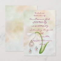 White Fairy droplets 1 st birthday card
