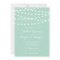 White Fairy Lights | Mint Wedding Invitation