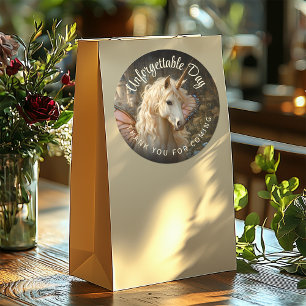 White Fairy Pink Butterfly Wings Forest Unicorn Classic Round Sticker