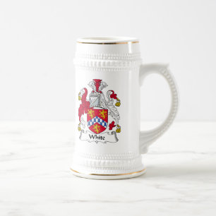 White Family Crest Beer Stein
