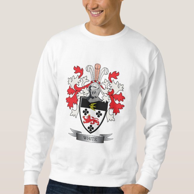 White Family Crest Coat of Arms Sweatshirt (Front)