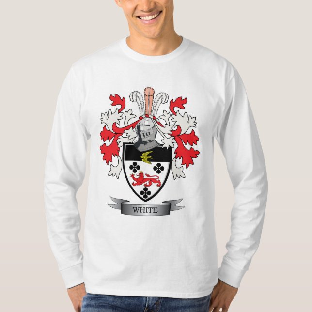White Family Crest Coat of Arms T-Shirt (Front)