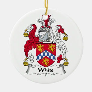 White Family Crest Ornament