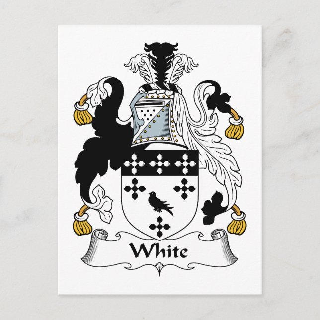 White Family Crest Postcard (Front)