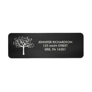 White Family Tree on Chalkboard Look