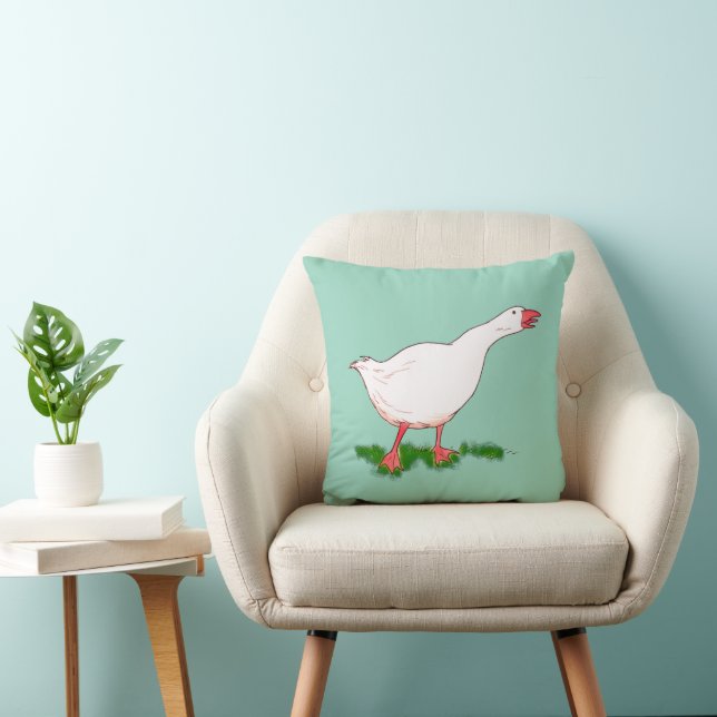 white farm goose cushion (Chair)