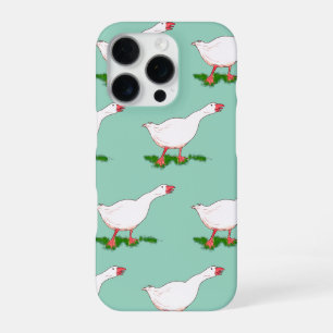 white farm goose iPhone 16 pro case