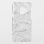 White Faux Marble Uncommon Samsung Galaxy S9 Case<br><div class="desc">Modern white faux marble with grey accents.</div>