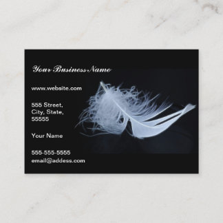 White feather - angelic by nature business card