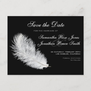 White Feather Black Save the Date