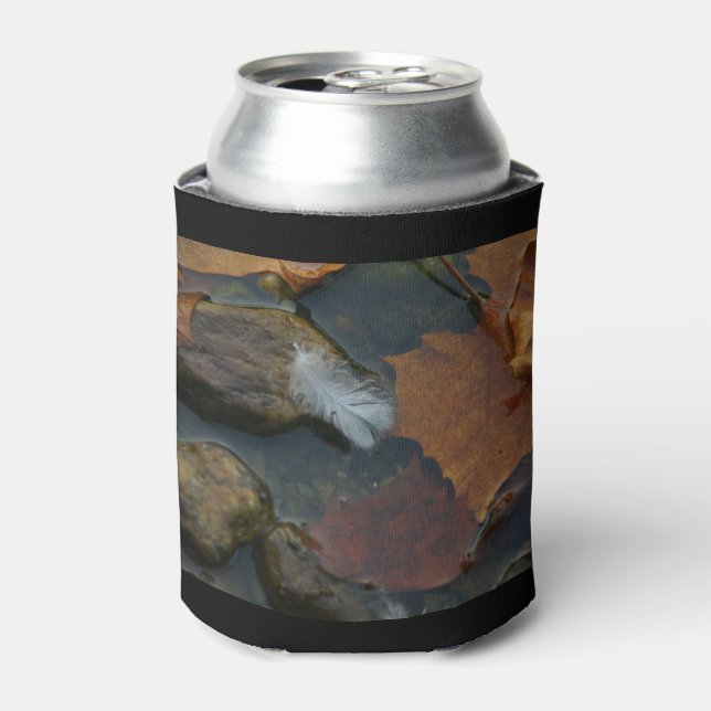White Feather Can Cooler (Can Front)