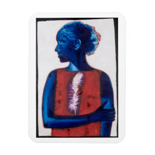 White Feather Magnet