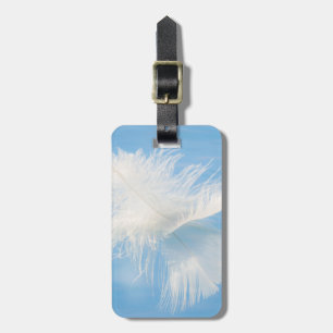 White Feather Reflects on Water Seabeck, WA Luggage Tag