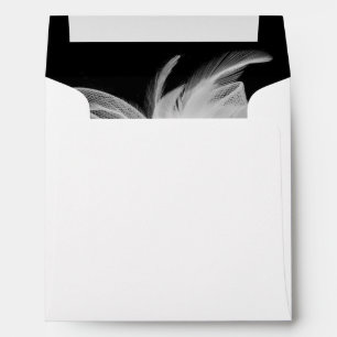White Feathers Invitations Envelope