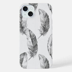 White Feathers iPhone 15 Plus Case