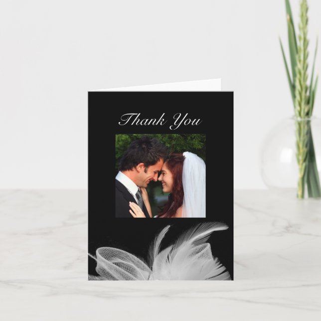White Feathers Thank You Card (Front)