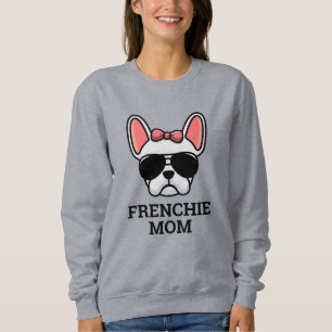 White Female French Bulldog Frenchie Dog Mum Sweatshirt