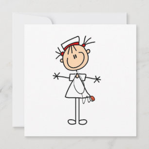 White Female Stick Figure Nurse 2