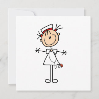 White Female Stick Figure Nurse 2