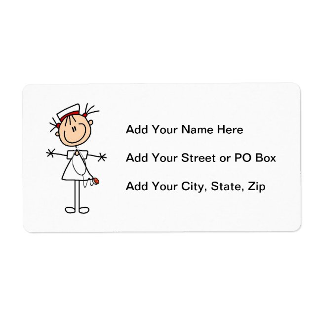 White Female Stick Figure Nurse 2 (Front)