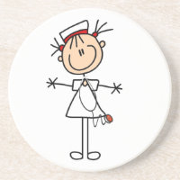 White Female Stick Figure Nurse 2