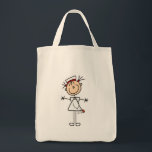White Female Stick Figure Nurse 2 Gifts Tote Bag<br><div class="desc">A white female stick figure nurse in a white nurse uniform and a stethoscope on nurse T-shirts,  bags,  buttons,  magnets,  cards,  stickers,  and other items that you can personalise before ordering. These nurse items are so cute and perfect for Nurses Week and make great nurse gifts too!</div>