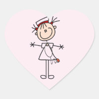 White Female Stick Figure Nurse 2