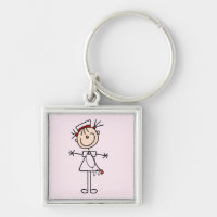 White Female Stick Figure Nurse 2