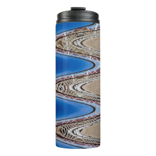 White Fence Wavy Abstract, 2018 SVP Images Thermal Tumbler