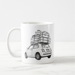 White Fiat Car Coffee Mug