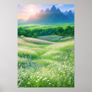 White Fields of Serenity Poster