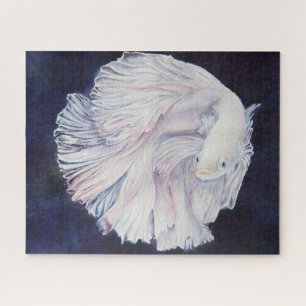 White Fighter Fish Jigsaw Puzzle