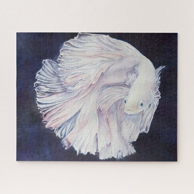 White Fighter Fish Jigsaw Puzzle (Horizontal)
