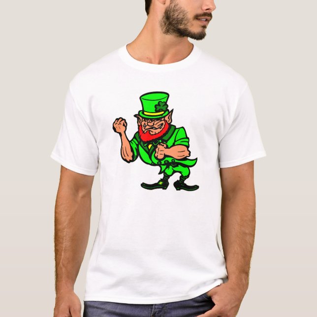 White Fighting Irish Man T-Shirt (Front)