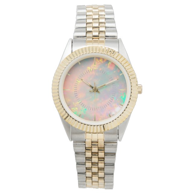 White Fire Opal Dial Watch (Front)