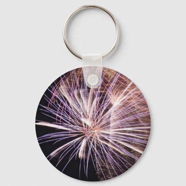 White Fireworks Key Ring (Front)