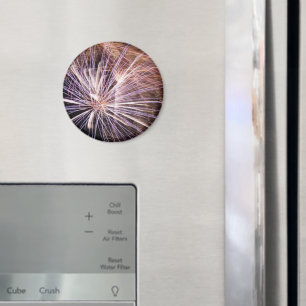 White Fireworks Magnet