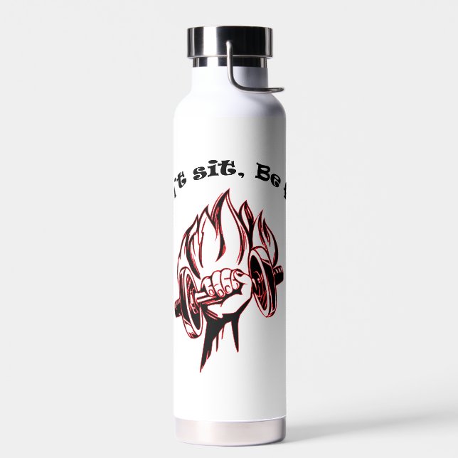 White fitness water bottle (Left)