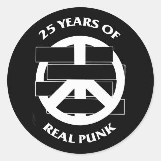 White Flag 25 year peace sign sticker sheet