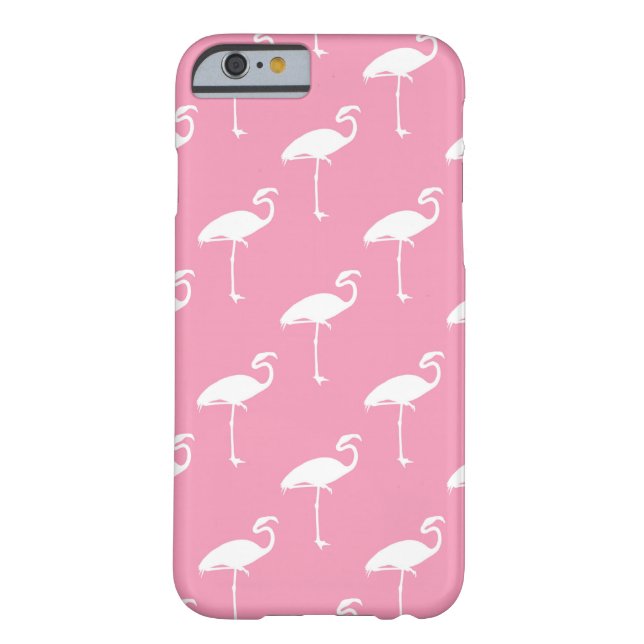 White Flamingo Tropical Flamingos Pink Background Case-Mate iPhone Case (Back)