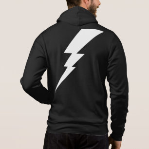 White Flash Lightning Bolt Hoodie
