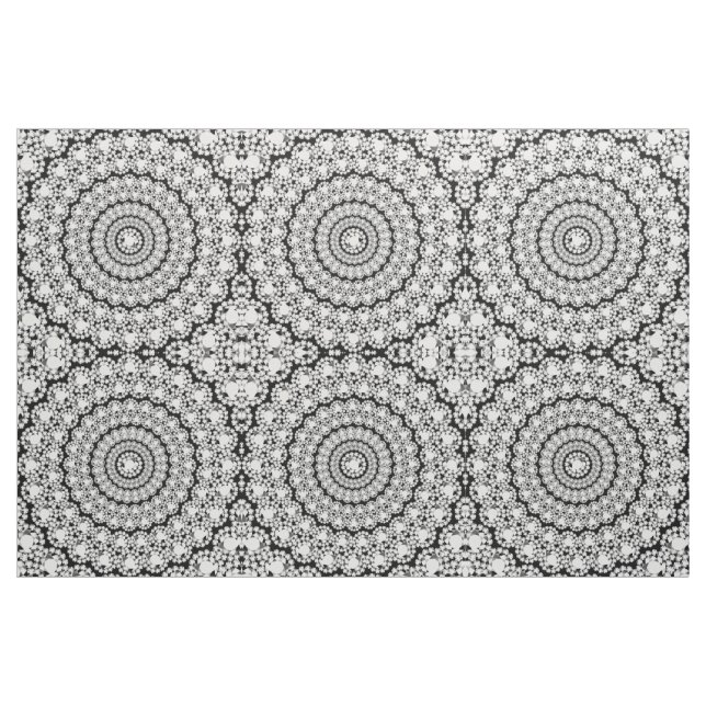 White Flashy Diamonds Print Geometric Pattern Fabric (Fat Quarter)