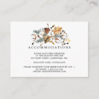 White Floral Autumn Leaves Wedding Accommodation