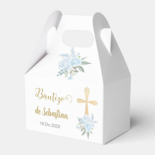 White floral Baptism Favour Box