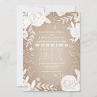 White Floral Border Cardstock Inspired