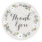 White Floral Branch Wreath | Thank you Sticker