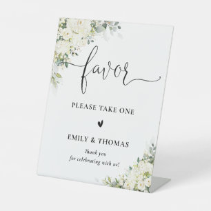 White Floral Bridal Shower Favour Sign
