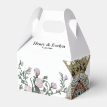 White Floral Design  Wedding Favour Boxes
