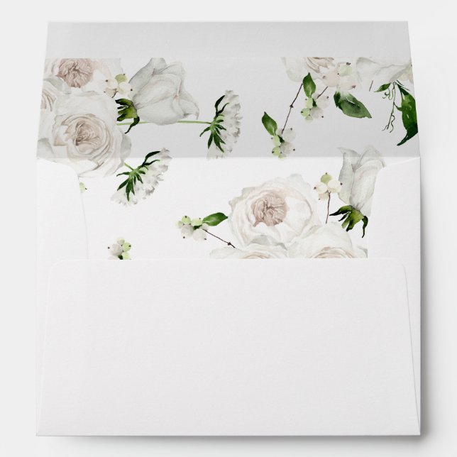 White Floral Envelope (Back (Bottom))