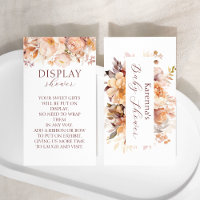White Floral Fall Baby Shower Display Shower